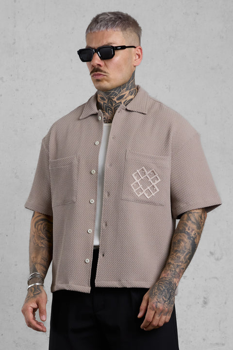 TAUPE MONOGRAM SHIRT