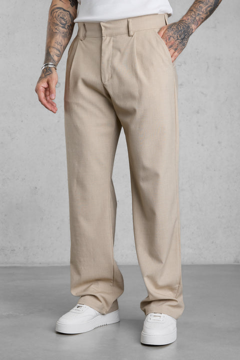 SAND WIDE TAILORED PANTS