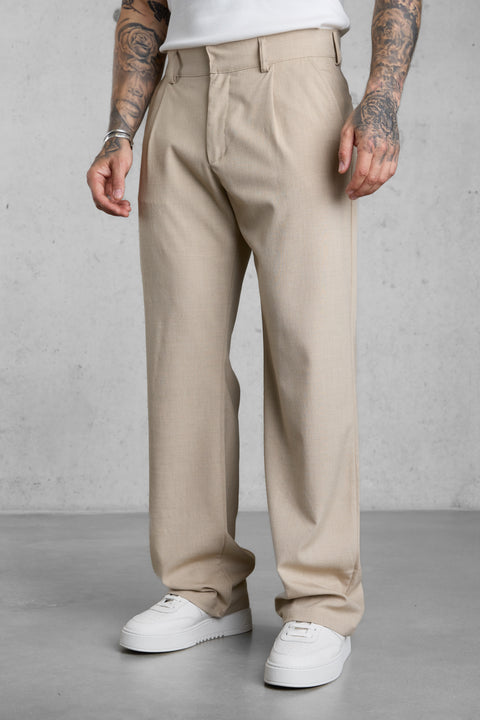 SAND WIDE TAILORED PANTS