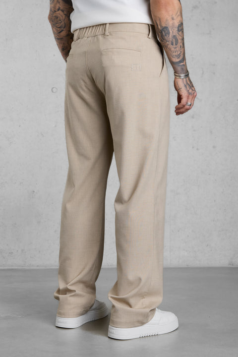 SAND WIDE TAILORED PANTS
