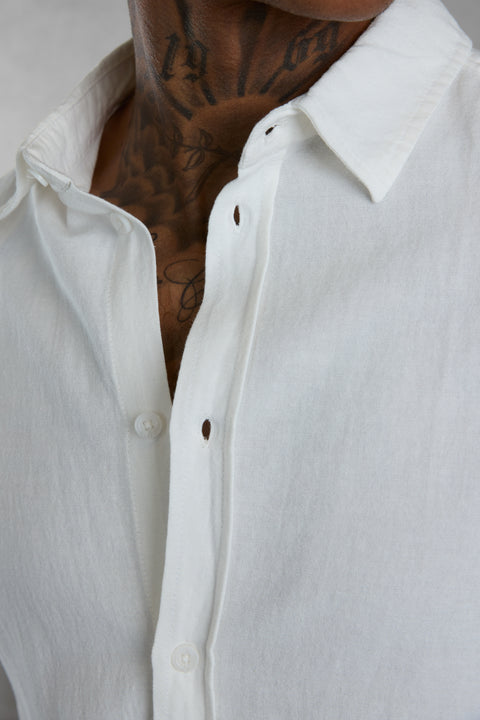 WHITE LINEN SHIRT