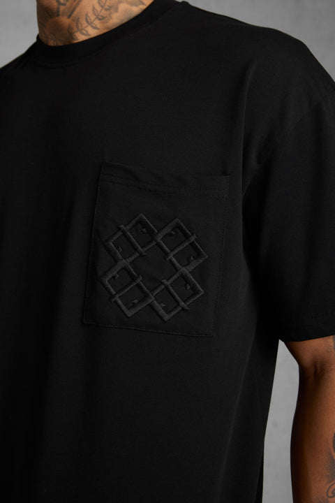 BLACK MONOGRAM REGULAR TEE