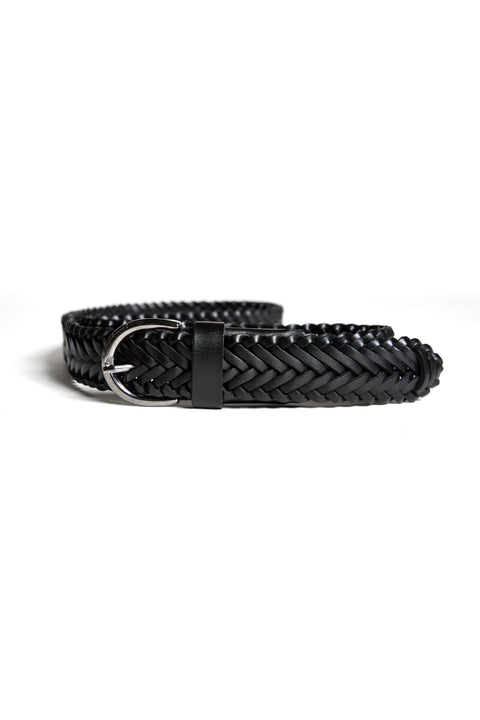 BLACK BRAIDED BELT