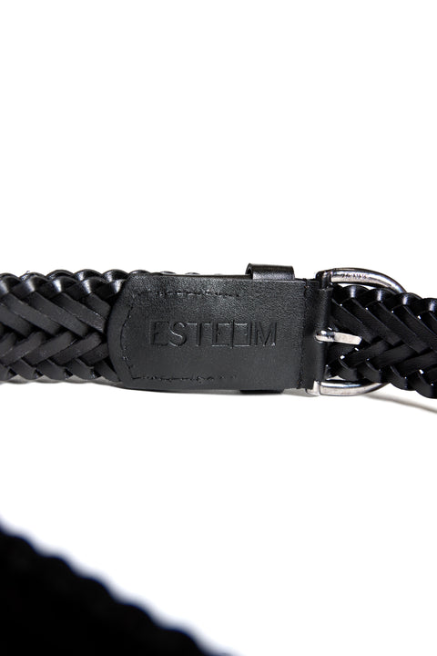 BLACK BRAIDED BELT