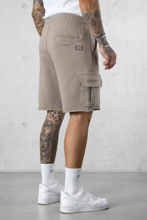VINTAGEKHAKI DISCREET CARGO SWEATSHORTS